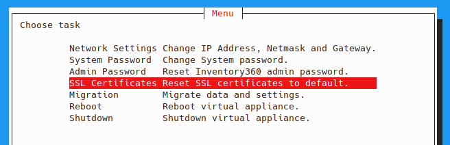 Schritt 1 - Zertifikate per Konsole zurücksetzen