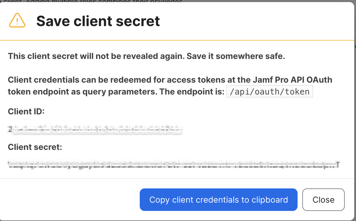 Speicherung des Client Secret