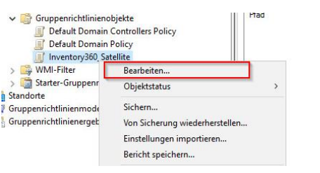 Gruppenrichtlinienobjekt bearbeiten