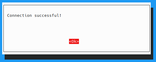 Erfolgreicher Verbindungsaufbau