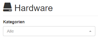 Einschränkung auf Hardware-Kategorie