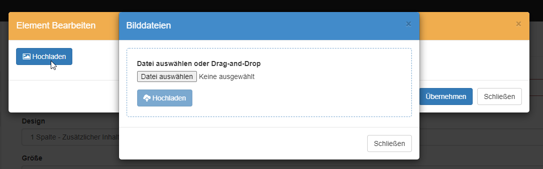 Hochladen einer Grafik