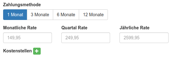 Zahlungen und Kosten