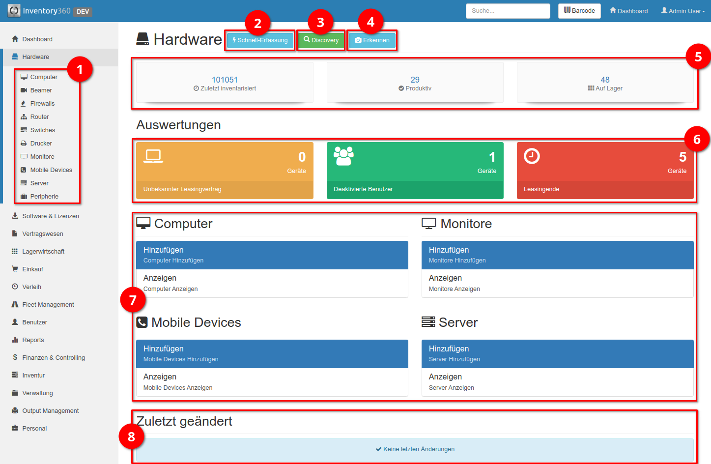 Aufbau - Hardware Dashboard