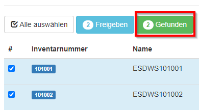 Nicht gefundene Assets als gefunden markieren
