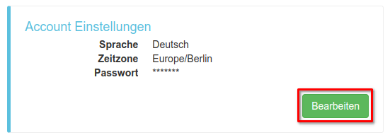 Account Einstellungen