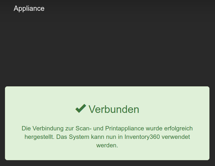 Verbindungsaufbau erfolgreich