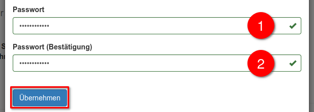 Neues Passwort setzen