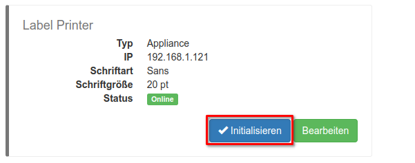 Initialisieren der Verbindung