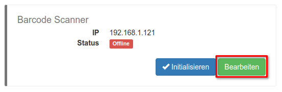 Barcode Scanner Einstellungen