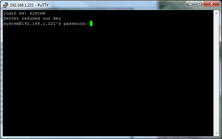 Eingabe der Logindaten