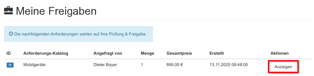Übersicht der Anforderungen