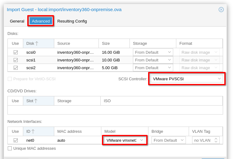 Schritt 4 - Einstellungen im Bereich: Advanced