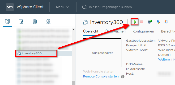 Virtuelle Maschine starten