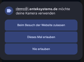 Kamera Recht Abfrage