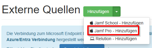 Auswahl der passenden externen Quelle