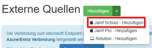 Auswahl der passenden externen Quelle