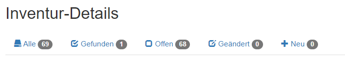 Veränderungen durch die Scans des Inventur-Personals