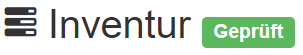 Finaler Status bei Inventur-Abschluss