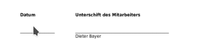 Datum platzieren