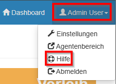 Aufruf der Hilfe