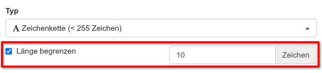 Maximale Länge einer Zeichenkette begrenzen