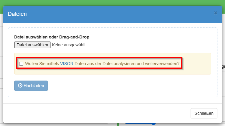 Datei-Dialog mit VISOR-Feature