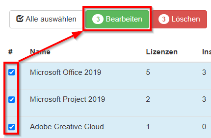 Auswahl der Software Assets