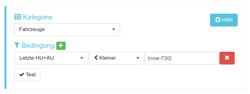 Benutzerdefinierte Benachrichtigung für Fahrzeuge