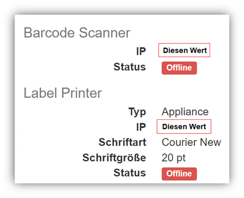 Informationen zum Barcode Scanner & Label Drucker