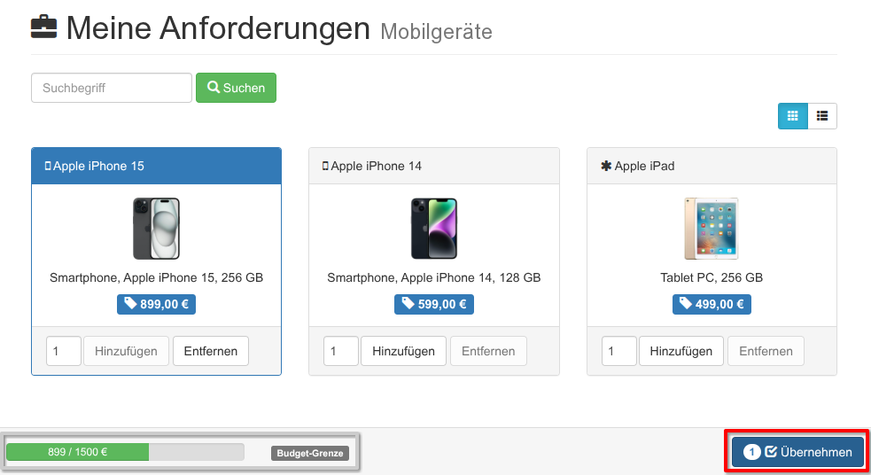 Weiter zur Bestätigung