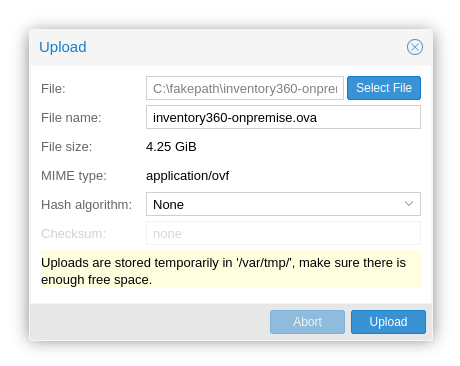 Schritt 2 - Auswahl der OVA-Datei